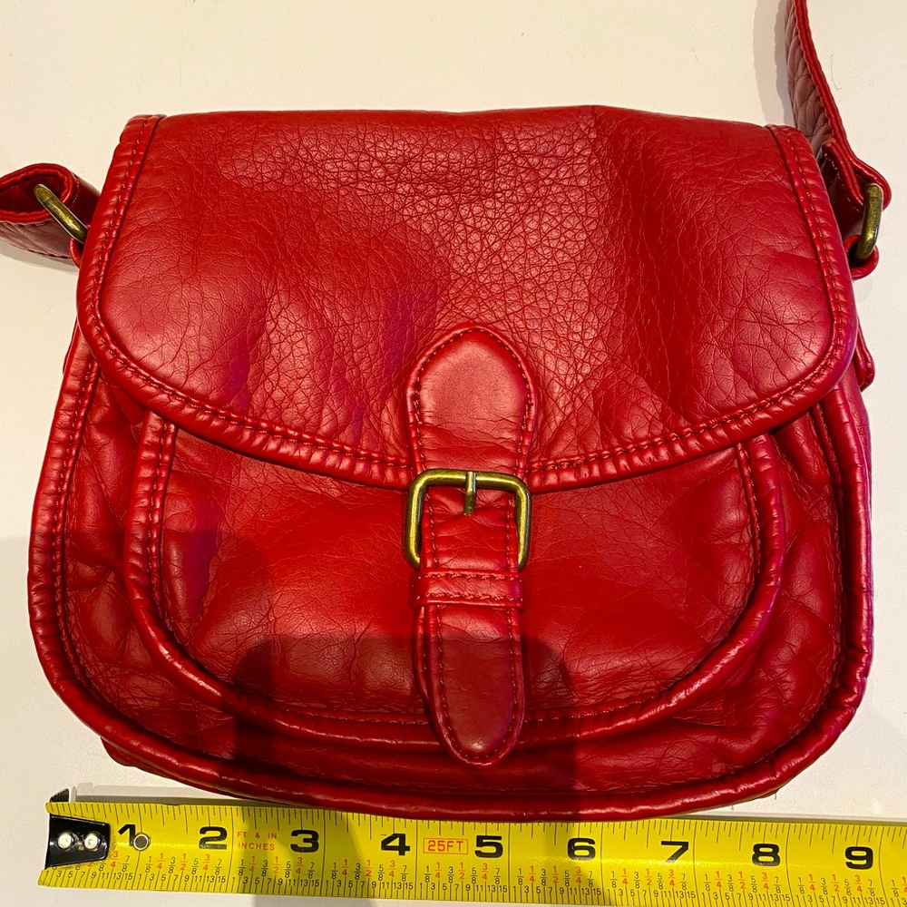 Leather Red Crossbody Bag